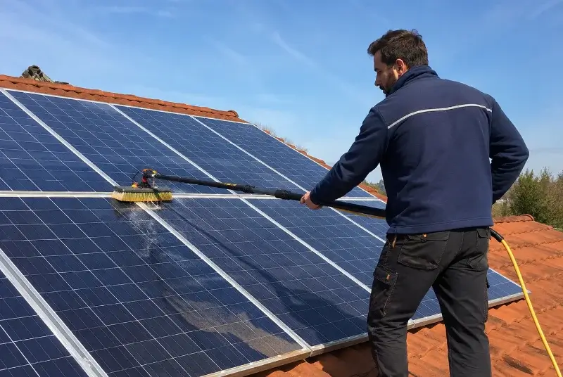 Nettoyage et entretien de panneaux solaires à Rougiers